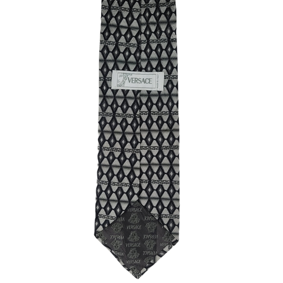 Versace Patterned Silk Tie - Picture 2 of 3